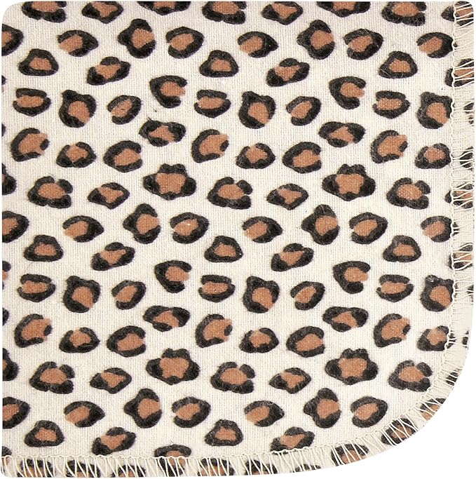 Hudson Baby Unisex Baby Flannel Cotton Washcloths, Neutral Pink Floral 12 Pack, One Size