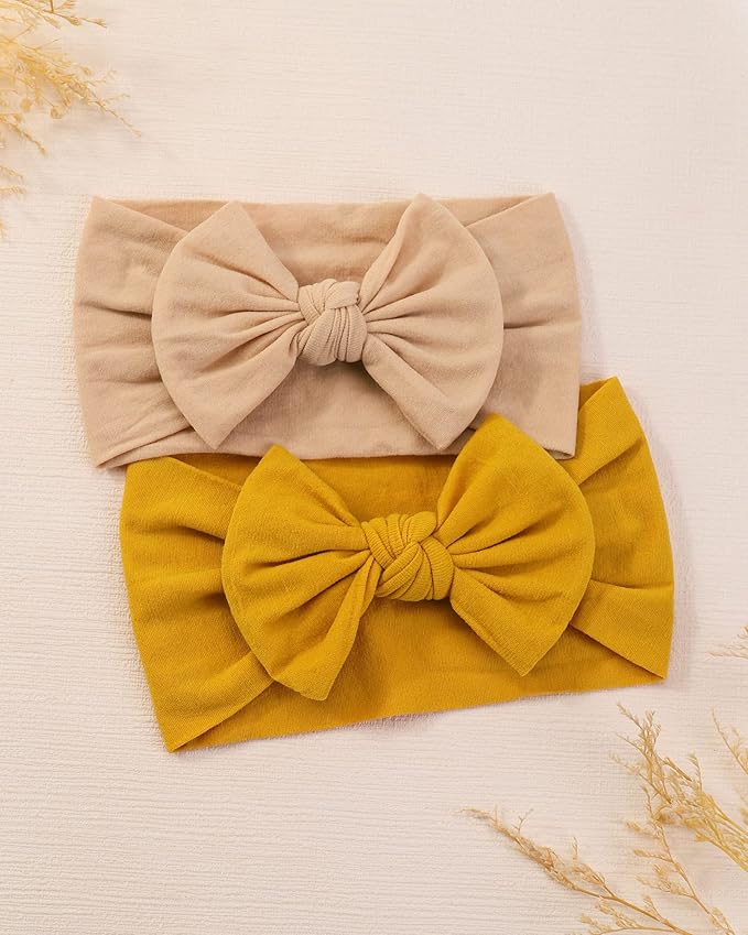 jollybows 20pcs Baby Girls Nylon Headbands Turban Christmas Hair Bows Hair Band Elastic Hair Accessories for Kids Toddlers Infants Newborn-Holiday Print Set