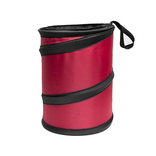 FH Group FH1120 Collapsible Trash Can (Red) Small with Gift - Universal Fit