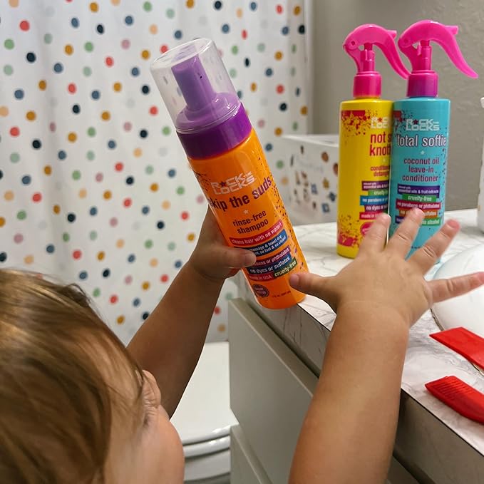 Piggy Paint Rock the Locks Foaming Rinse-free Shampoo for Kids - 7 fl. oz, Cleans Hair with No Water or Rinsing, No Parabens or Phthalates or Sulfates, Cruelty-free