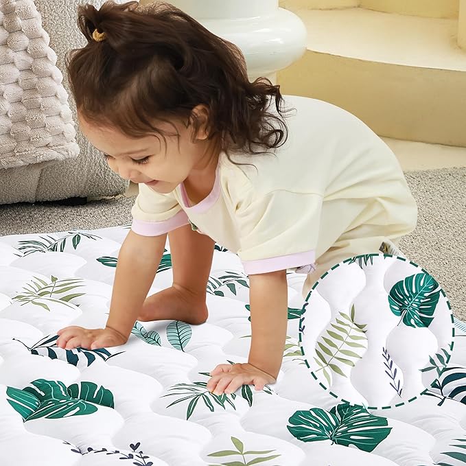 Baby Play Mat, Extra Large&Thick Baby Mat for Floor, 50 x 50 Play Mat for Baby， Foldable Padded Baby Floor Mat