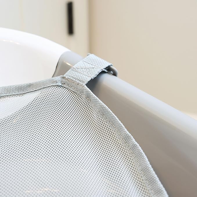 Regalo Baby Basics Infant Bath Tub with Air Mesh Sling, Adjustable Baby Bathtub for Newborn to Toddler, Baby Bath Seat Support, Easy Clean with Drying Hook