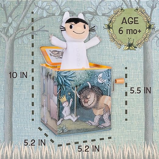 Kids Preferred Where The Wild Things are Max Jack-in-The-Box - Musical Toy for Babies, 6.5"