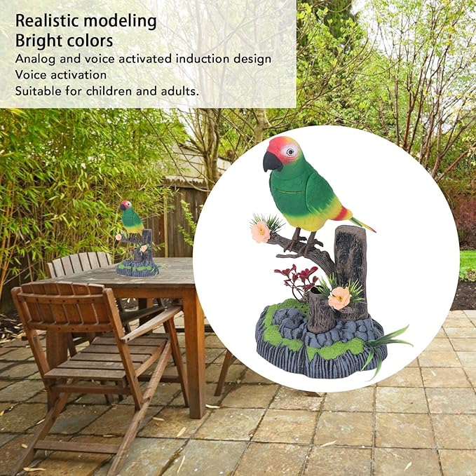 Electric Voice Control Chirping Singing Toy Fluttering Simulation for Children Adults (506H)