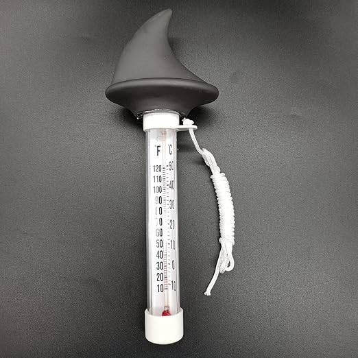 Baoblaze Floating Pool Thermometer Decor Shark Portable Decorative Easy Read Water Thermometer Water Temperature for Baby Bath Shower