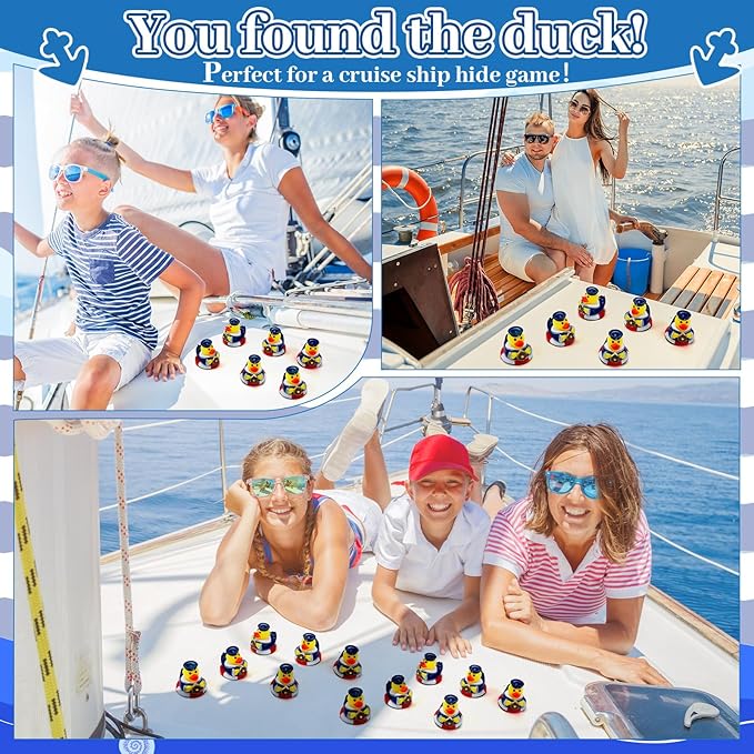 Jerify Cruise Ships Rubber Ducks 2 Inch Nautical Sailing Rubber Cruise Ship Ducks Bulk for Party Gift Bath Carnival Pool(48 Pcs)