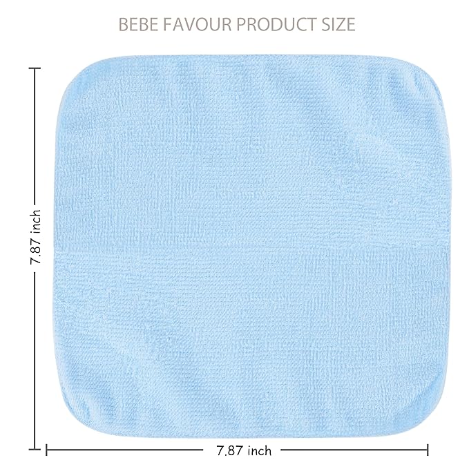 12 Pack Small Baby Washcloths 100% Cotton Thin Soft 7.8" x 7.8" Terry Cloth for Baby Face Bath Burp Travel Lightweight Multi-Purpose Newborn Must Haves