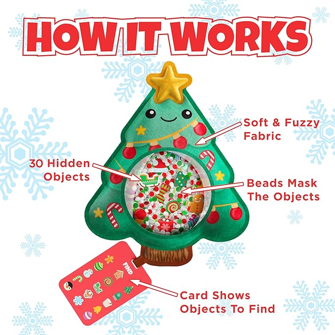 Vango BIZYBOO - Toddler Preschool Learning Activity - Teach Objects and Words with This Educational Seek & Find Sorting Toy – for Ages 2 and Up - Stocking Stuffer - Christmas (Stocking)