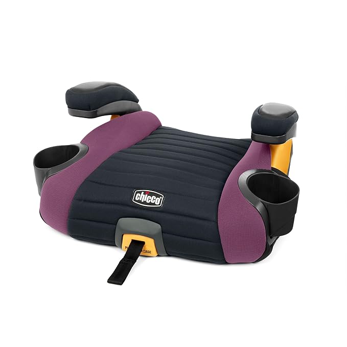 Chicco GoFit Plus Backless Booster Car Seat with Latch Attachment and Quick-Release Latch Removal, Travel Booster Seat for Car, Portable Car Booster Seat for Children 40-110 lbs., Vivaci/Pink