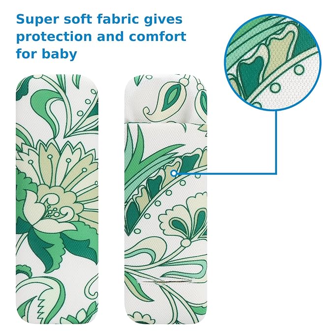Accmor Car Seat Strap Pads Set for Baby Toddler Kids, Car Seat Strap Covers with Hip Support, Super Soft Seat Belt Covers Fits for All Car Seats, Pushchair, High Chair, Stroller