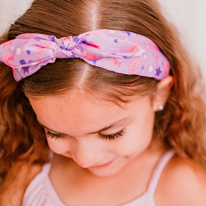 FROG SAC Princess Knotted Headbands for Girls, Toddlers, and Kids - Knot Hair Bands, Rabbit Ear Head Bands, Heart Daisy Hair Accessories