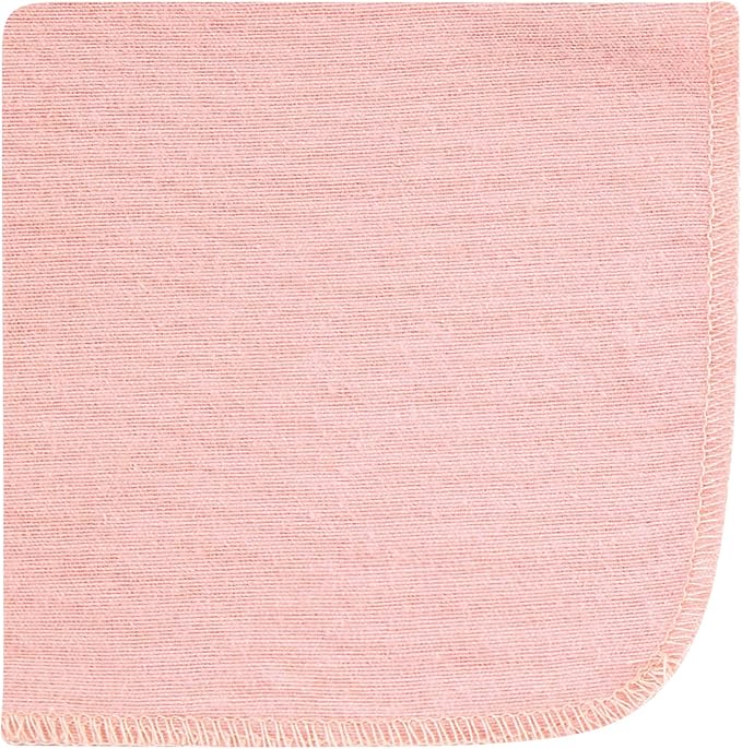 Hudson Baby Unisex Baby Flannel Cotton Washcloths, Pink Dainty Floral 10 Pack, One Size