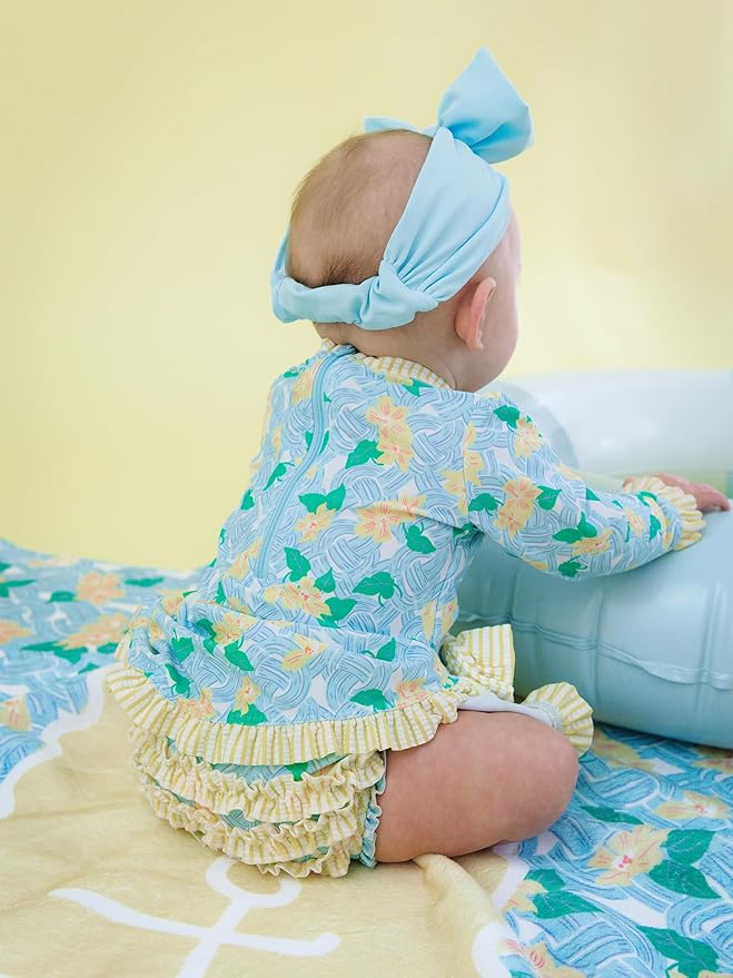 RuffleButts® Girls Swim Bow Headband