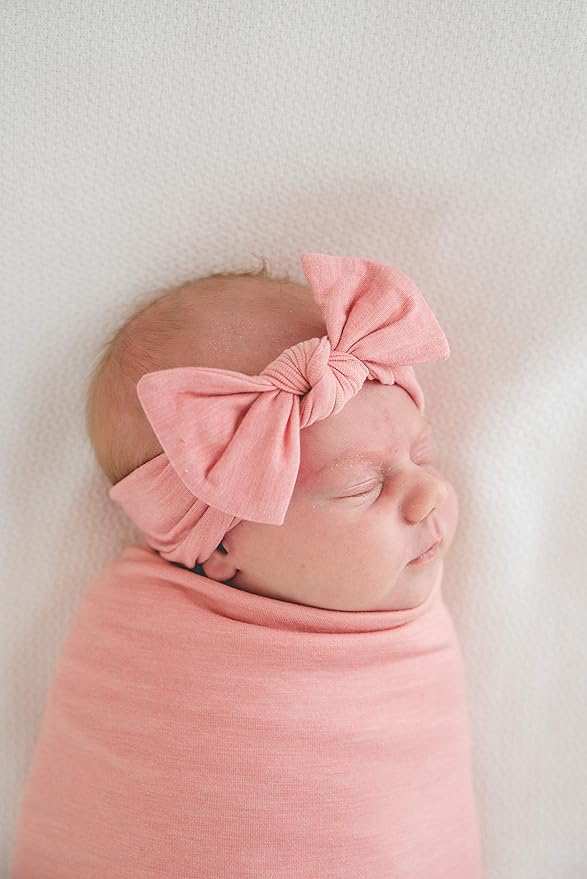 Copper Pearl Baby Bows: Stylish Headbands for Baby Girls, Premium Soft and Stretchy Baby Headbands, Perfect for Newborns, Trendy Designs - Darling