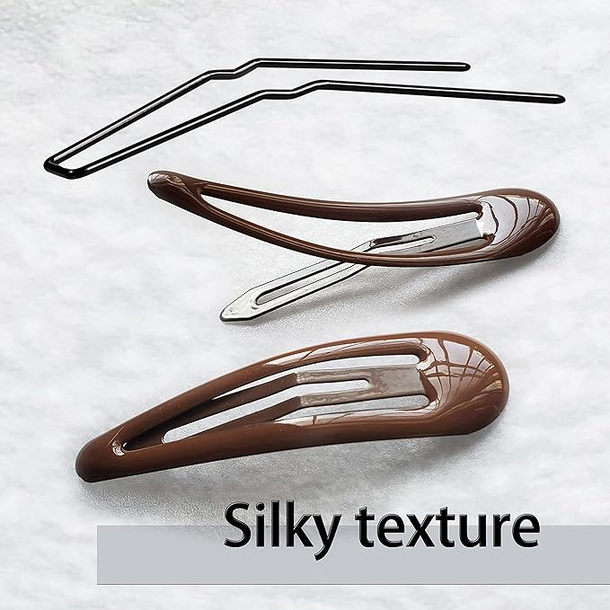 Snap Hair clips hair style accessories kits for girl women ballet dance U shaped hair pins Bobby clips,42pcs (Brown, 2 inch kit)