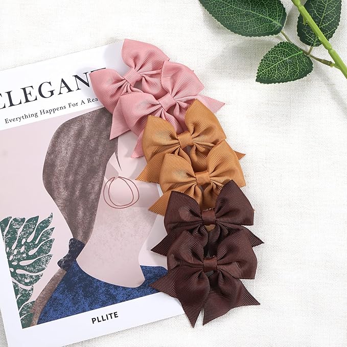 CÉLLOT 40pcs 2.75 inch Hair Bows for Girls Grosgrain Ribbon Toddler Hair Bows Alligator Clips for Baby Girls Kids Teens Back to School Hair Accessories in Pairs