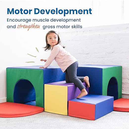 ECR4Kids SoftZone Corner Tunnel Maze Foam Play Climber