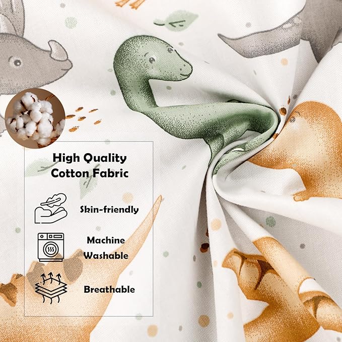 Hooyax Baby Lounger Cover, 100% Cotton, Reversible, Dinosaur Pattern, Compatible with Most Loungers