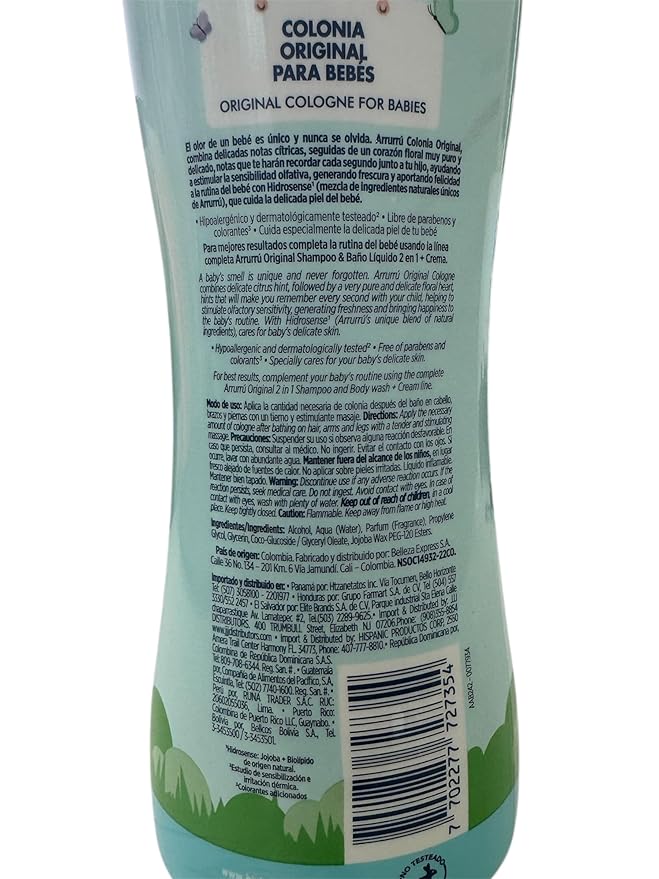 Arrurru naturals Colonia Original Azul 27.5 fl.oz (800 ml)