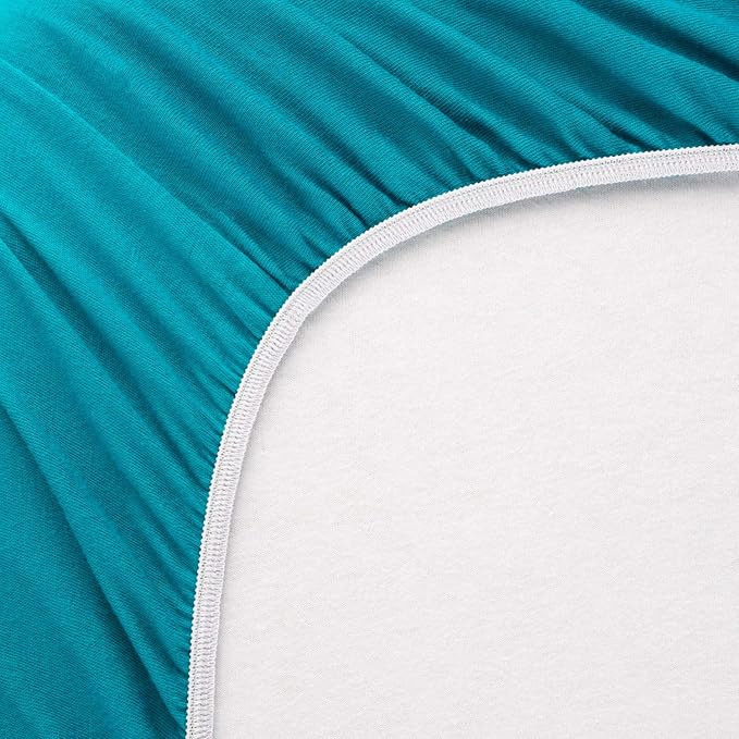 SheetWorld Fitted Baby Bassinet Sheet fits AMKE Baby Bassinet 20 x 31, 100% Cotton Jersey, Hypoallergenic, Butter Soft, Teal, Made in USA