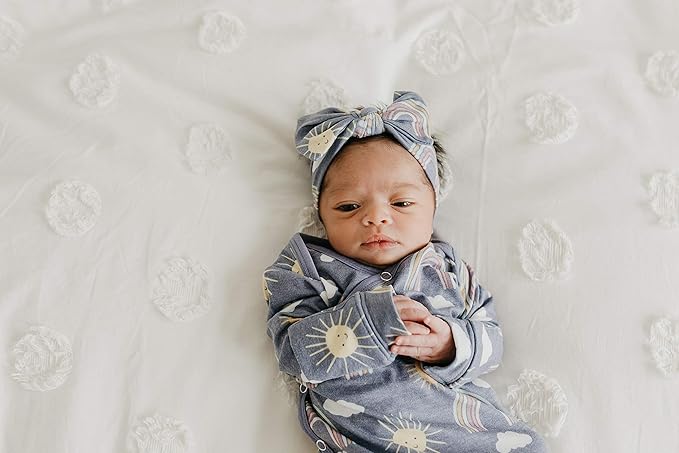 Copper Pearl Baby Bows: Stylish Headbands for Baby Girls, Premium Soft and Stretchy Baby Headbands, Perfect for Newborns, Trendy Designs - Hope
