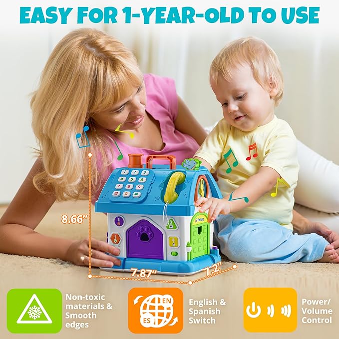 Musical House Toy and Musical Puppy Toy Bundle