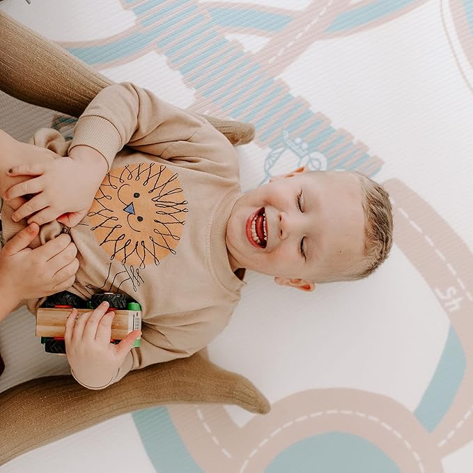The Shwally PlayMat - Soft Baby Play Mat - Reversible Foam Floor Mat - Waterproof, Wipe-Clean, Durable, Non-Toxic and Hypoallergenic - Large (6.5' X 4.5') (Josephine)