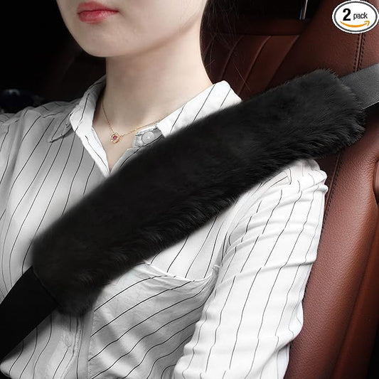 GAMPRO Car Seat Belt Pad Cover, 2-Pack Soft Car Safety Seat Belt Strap Shoulder Pad for Adults and Children, Suitable for Car Seat Belt, Backpack, Shoulder Bag