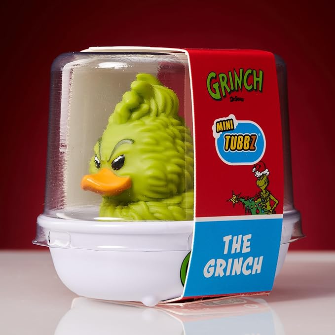 TUBBZ Mini Grinch Collectible Vinyl Rubber Duck Figure - Official Dr Seuss The Grinch Merchandise - Christmas TV & Movies