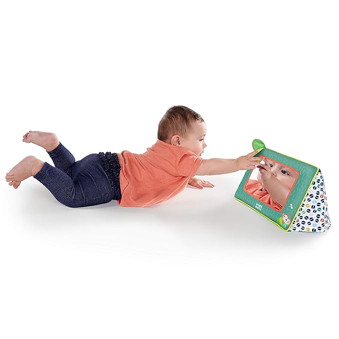 Bright Starts Sit and See Safari Floor Mirror Tummy Time Activity Toy, Ages Newborn + (Pack of 6)