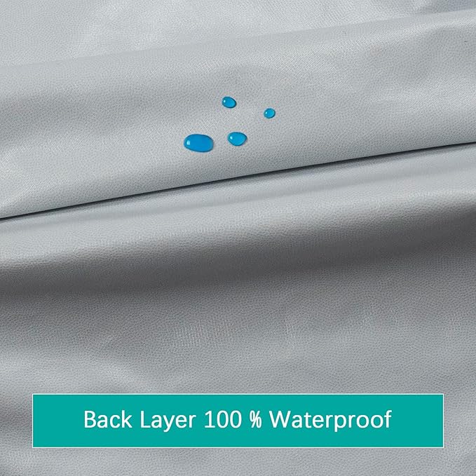 Crib Sheets Waterproof 2 Pack, Crib Mattress Protector, Toddler Fitted Crib Sheet Neutral, Ultra Soft & Breathable Toddler Bed Sheets for Boys and Girls, Grey & White