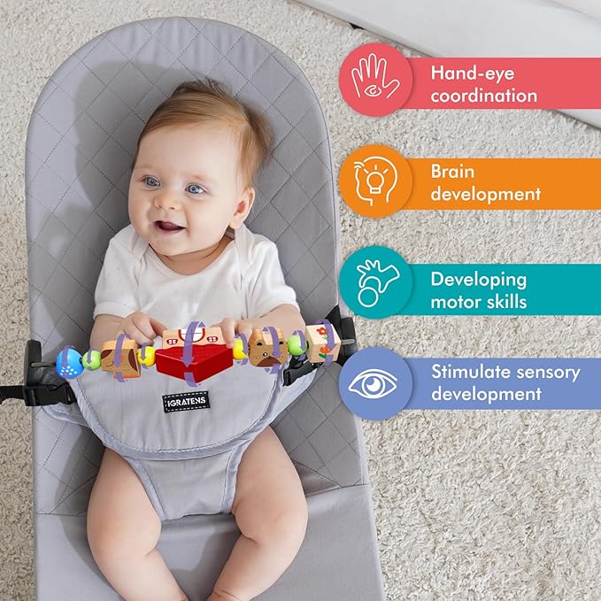 iGRATENS Baby Bjorn Bouncer Toy Bar, Toy for Baby Bouncer Soft & Bliss, Easy to Attach and Remove, Child-Friendly Materials, Exciting Design for Curious Babies, Pet Paradise