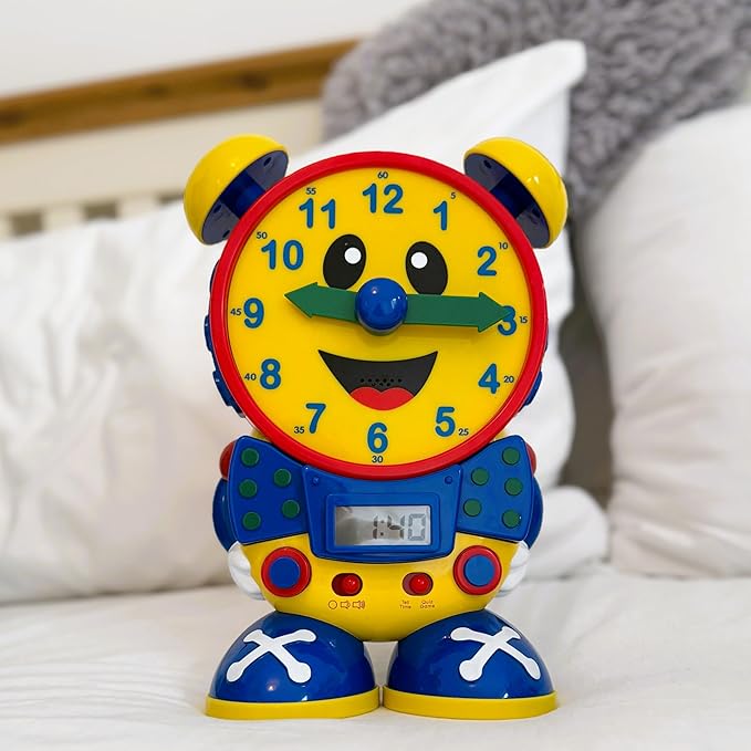 The Learning Journey Telly The Teaching Time Clock, Electronic Analog & Digital Time Telling Aid with Two Quiz Modes & Night Light,Multi
