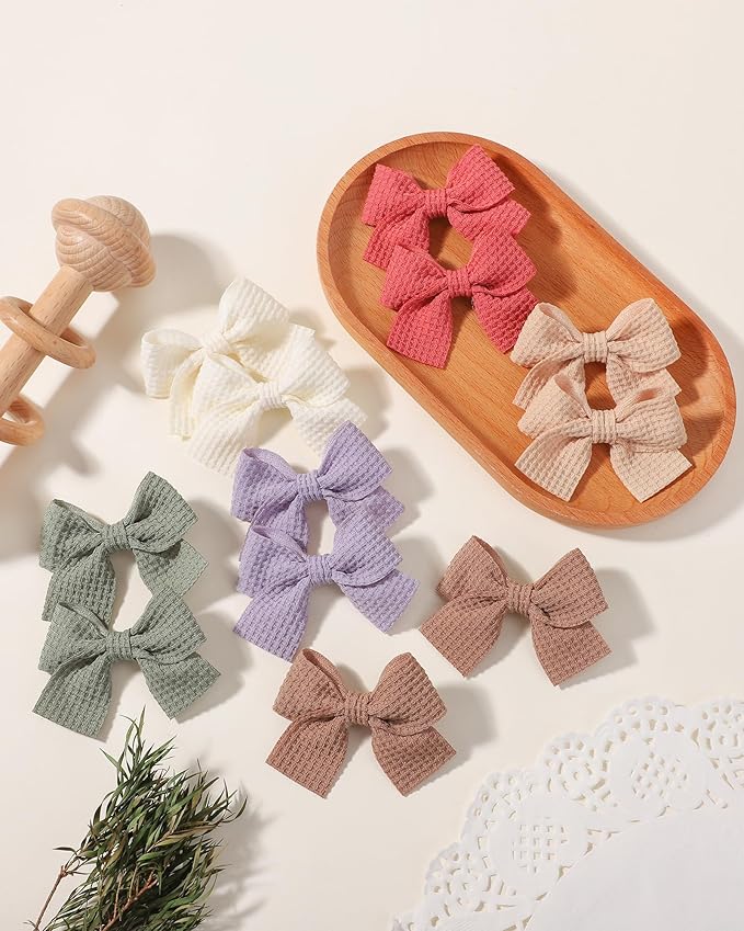 Jollybows 40pcs Baby Hair Clips for Girls Bows 2" Mini Alligator Clip Toddler Pigtail Bow for Fine Hair