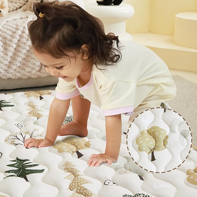 Baby Play Mat, Extra Large&Thick Baby Mat for Floor, Foldable Padded Floor Mat for Baby