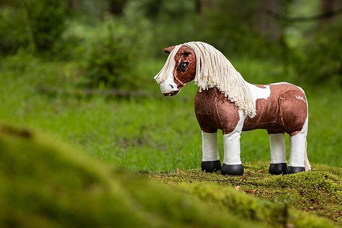 LeMieux Toy Pony Flash for Kids - Brown Skewbald - Soft Coat - Flexible - Pretend Play - Stuffed Animal Horse - Gift for Kids - Suitable for Ages 3 Years +