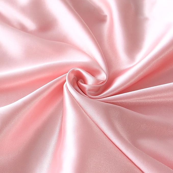 Crib Sheets Girl Satin 2 Pack, Soft & Silky Crib Sheet for Baby Hair (52"x28"x8") Fitted Crib Sheets for Standard Crib Mattress, Pink