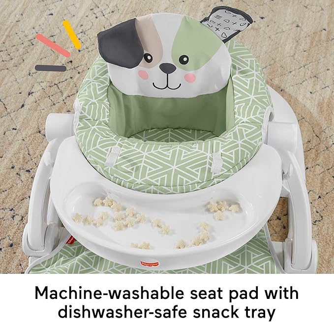 Fisher-Price Baby Portable Baby Chair Sit-Me-Up Floor Seat with Snack Tray and Developmental Toys, Puppy Perfection [Amazon Exclusive] & Kick & Play Piano Gym