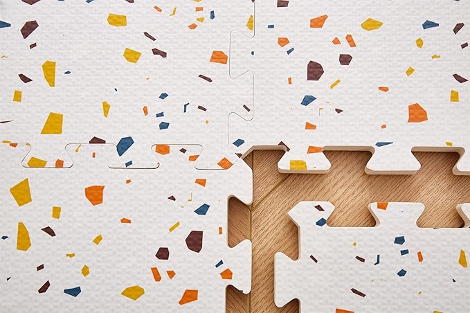 Terrazzo Playmat, Non-Toxic, Large, Puzzle Playmat (Multi), 180 Centimeters x 120 Centimeters