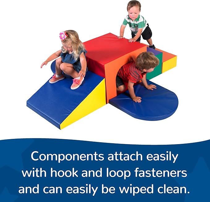 Children's Factory Baby Crawling Tunnel, Foam Climbing Blocks for Toddlers, Soft Homeschool Jungle Gym