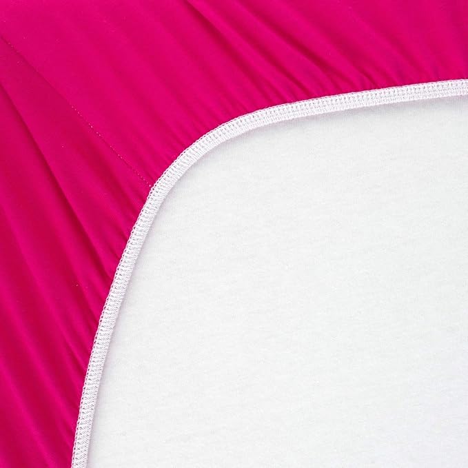 SheetWorld Fitted Baby Bassinet Sheet fits Baby Delight Beside Me Dreamer Bassinet 20 x 32.5, 100% Cotton Jersey, Hypoallergenic, Butter Soft, Hot Pink, Made in USA