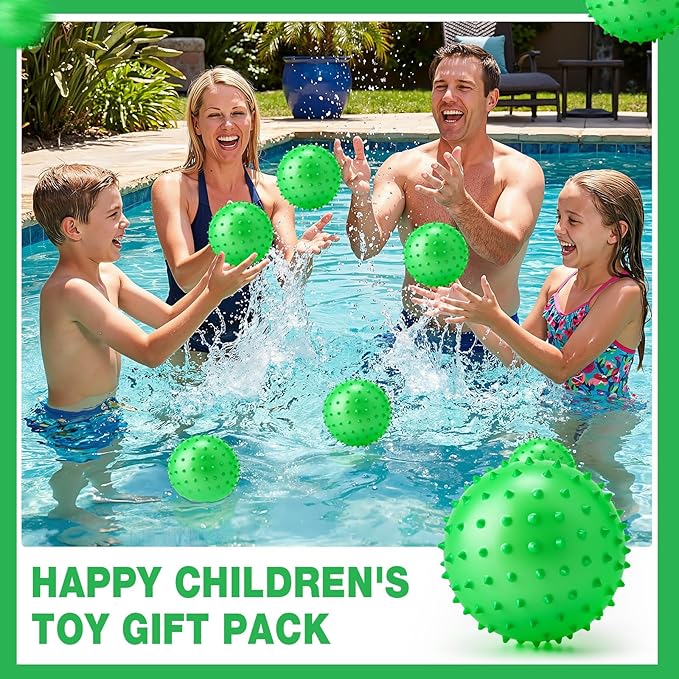 Jerify Knobby Balls Bouncy Spiky Sensory Ball Bulk Soft Inflatable Massage Stress Plastic Toy for School Party Play Indoor Outdoor