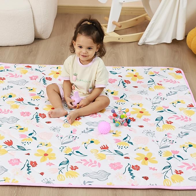 Baby Play Mat, Extra Large&Thick Baby Mat for Floor, Foldable Padded Floor Mat for Baby