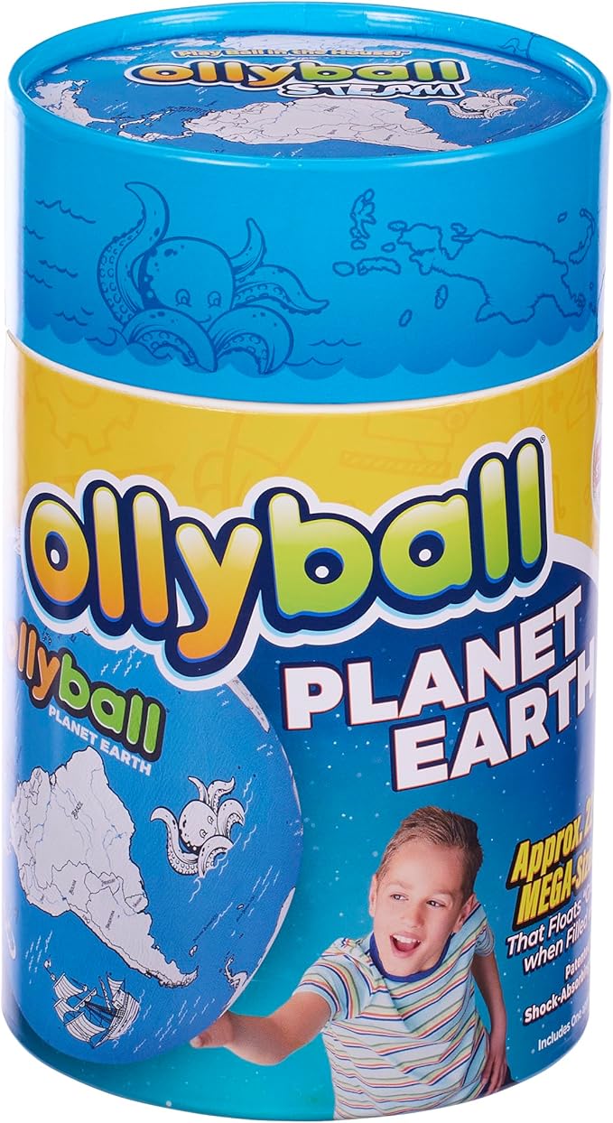 Ollyball Planet Earth Ultimate Indoor Play Ball, Colorful Ball, Suitable for Indoor and Outdoor Use Educational Toy