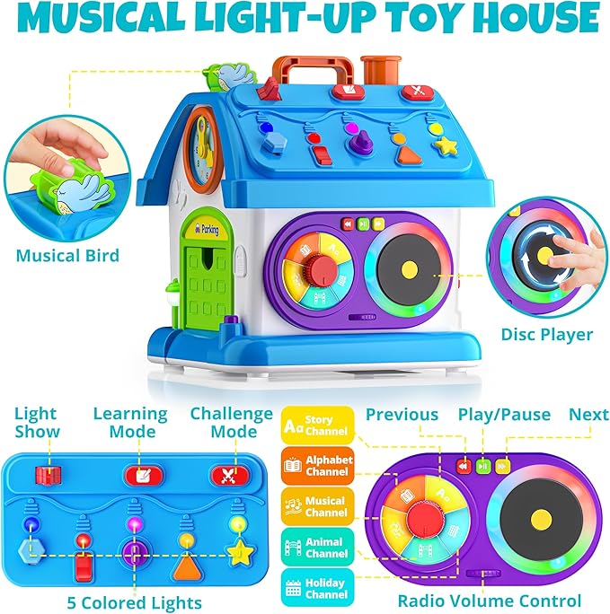 Musical House Toy and Musical Puppy Toy Bundle