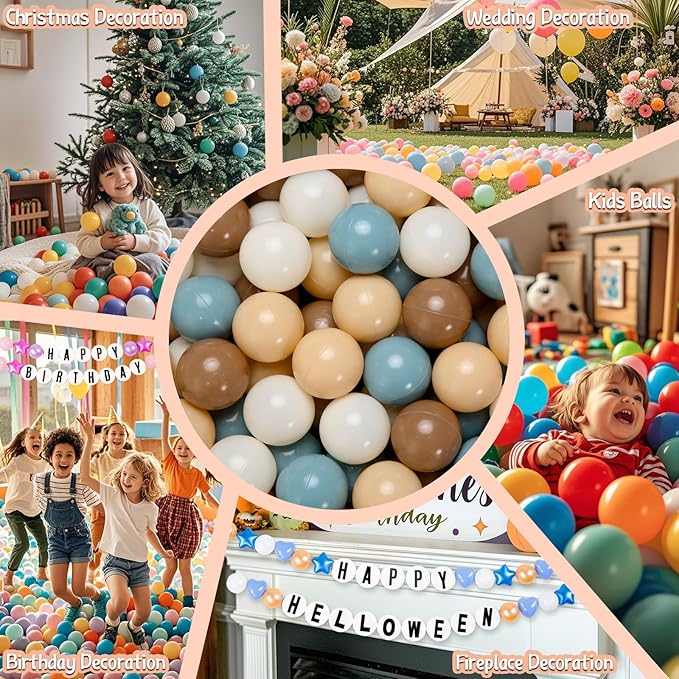 GOGOSO Ball Pit Balls for Toddlers Dogs Baby, 2.2 Inch Pastel Play Ball Toys Kid Ballpit, Bounse House, Birthday, Tent, Party,100 pcs
