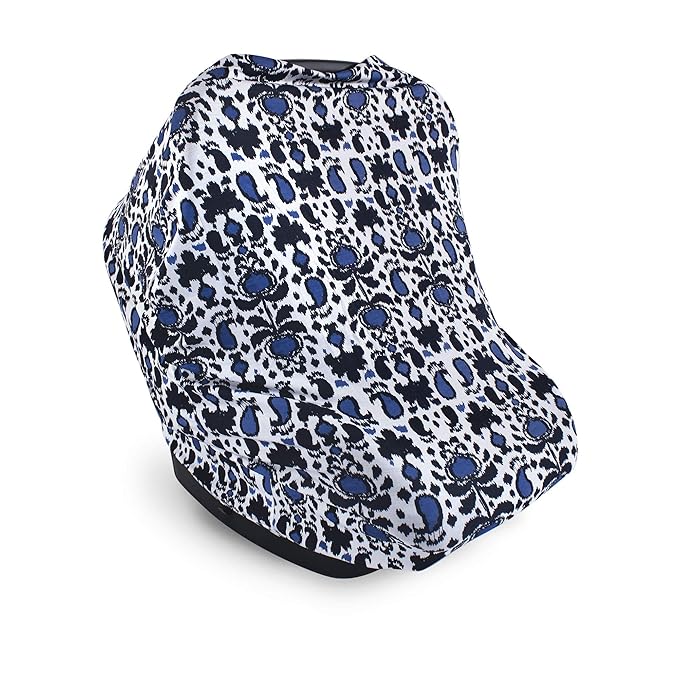 Yoga Sprout Multi Use Car Seat Canopy, Blue Ikat