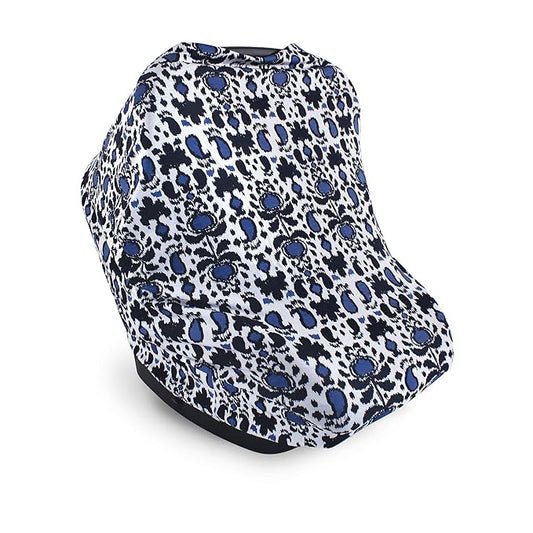 Yoga Sprout Multi Use Car Seat Canopy, Blue Ikat