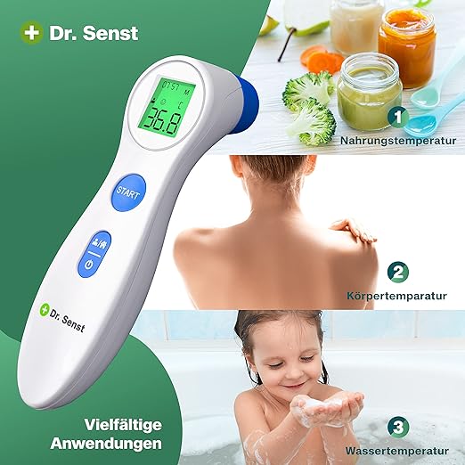 Infrared Forehead Thermometer DET-306 | Hygienic & Safe | 3 Colour Backlight