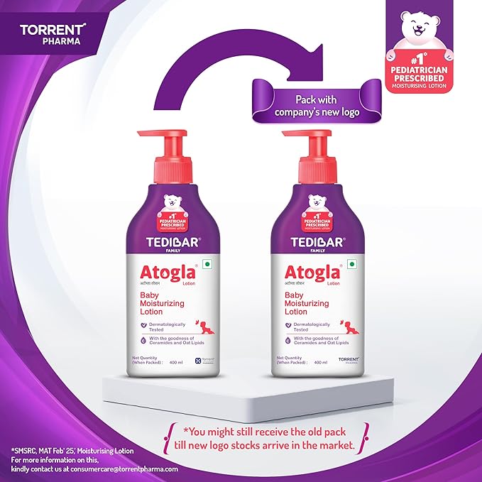 YMPIGOY Atogla Curatio Lotion for Baby, 400ml Intense Moisturizing Baby Lotion for All Skin Types, Protects Against Rashes & Prevents Skin Irritation for Soft and Healthy Skin